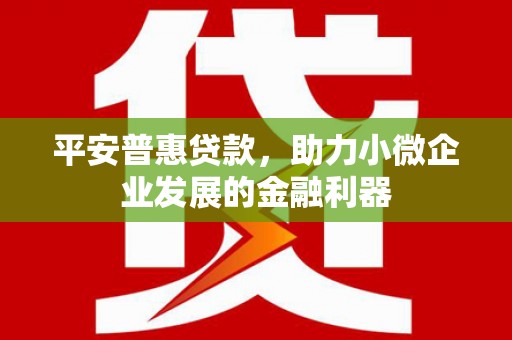 包头平安普惠贷款，助力小微企业发展的金融利器